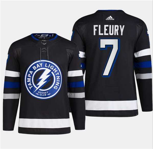 Mens Tampa Bay Lightning #7 Haydn Fleury Black 2024 Stadium Series Stitched Jersey Dzhi->->NHL Jersey
